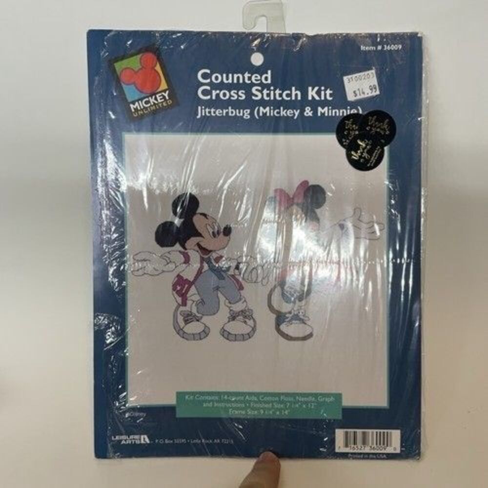 New Disney Mickey Mouse Unlimited Counted Cross Stitch Kit Jitterbug Minnie USA